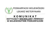 przypadki wścieklizny u zwierząt domowych w woj. podkarpackim