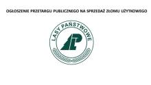 OGŁOSZENIE PRZETARGU PUBLICZNEGO NA SPRZEDAŻ ZŁOMU UŻYTKOWEGO